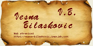Vesna Bilašković vizit kartica